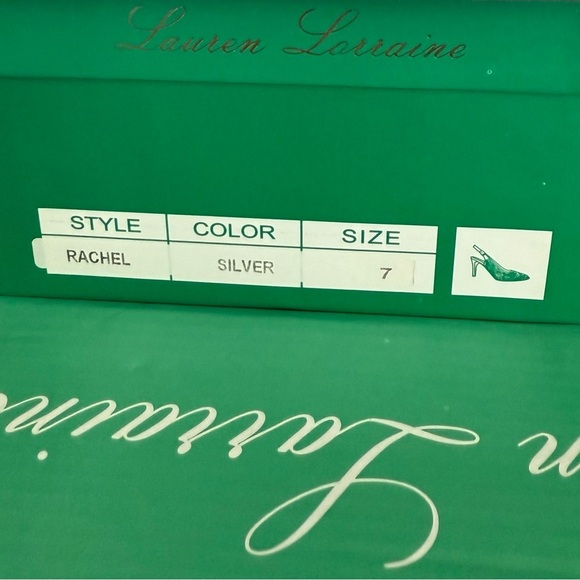 Lauren Lorraine Rachel Silver Heel Size 7 NIB - Picture 7 of 7